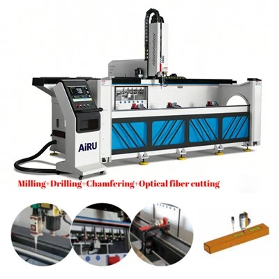 Proffil Alwminiwm Diwydiannol Canolfan Peiriannu Cyfansawdd Laser 4-Echel CNC